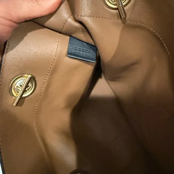 Gucci rajah brown suede tote large - Picture 9 of 14